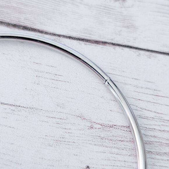 Vintage Bracelet Simple Silver Tone 8.5" - Picture 3 of 6